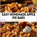 Golden Apple Pie Bars topped with cinnamon apples and crumbly crust on a rustic plate. 2026